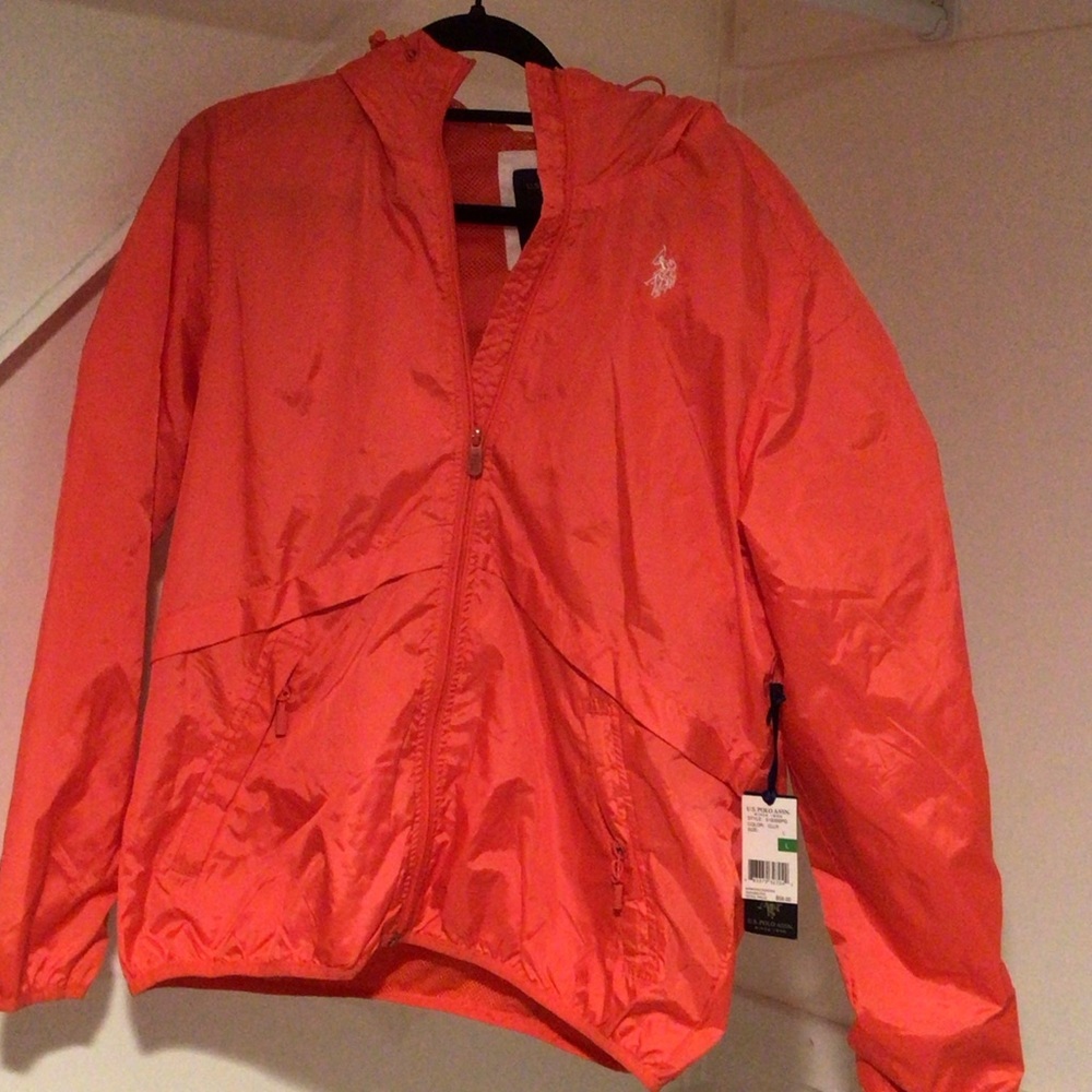 U.S. Polo Assn. Coral Windbreaker Jacket